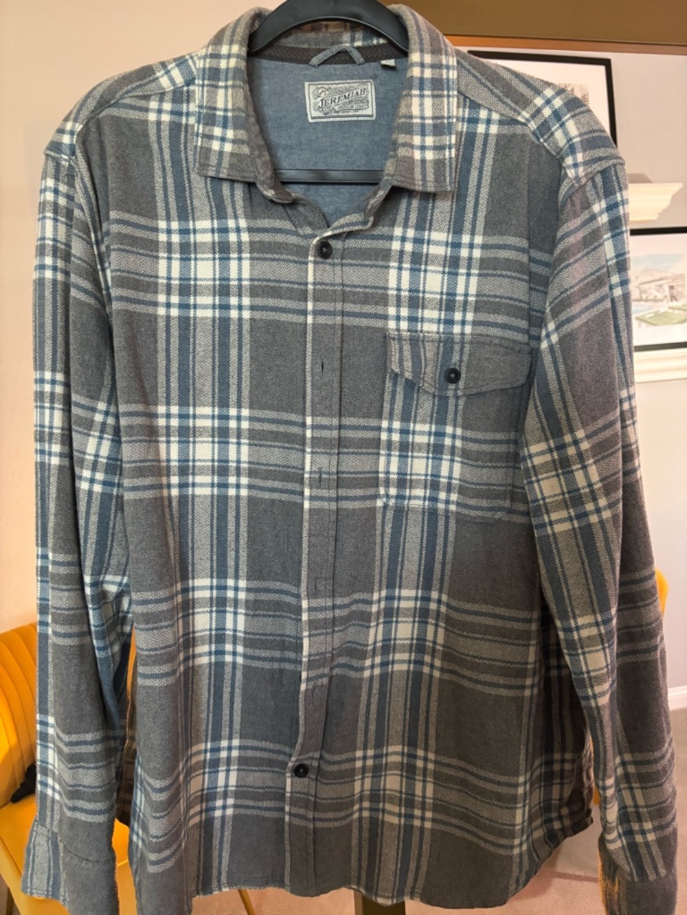 Premium Gray Plaid Button-Down Shirt - Casual Men's Shirt